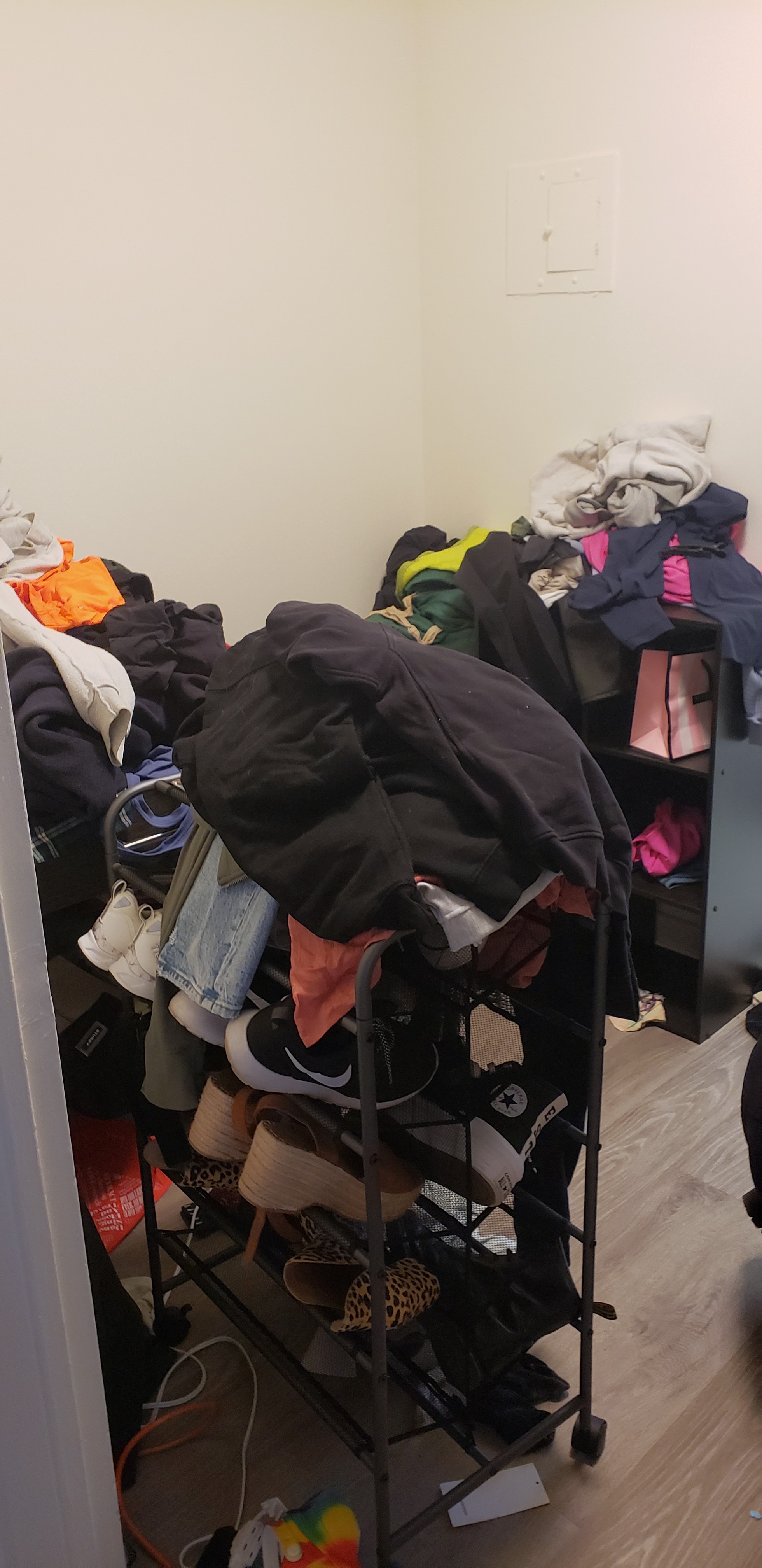 Storage before professional organizing